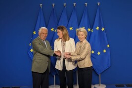 All'Eurocamera primo vertice a tre Metsola, Costa, von der Leyen