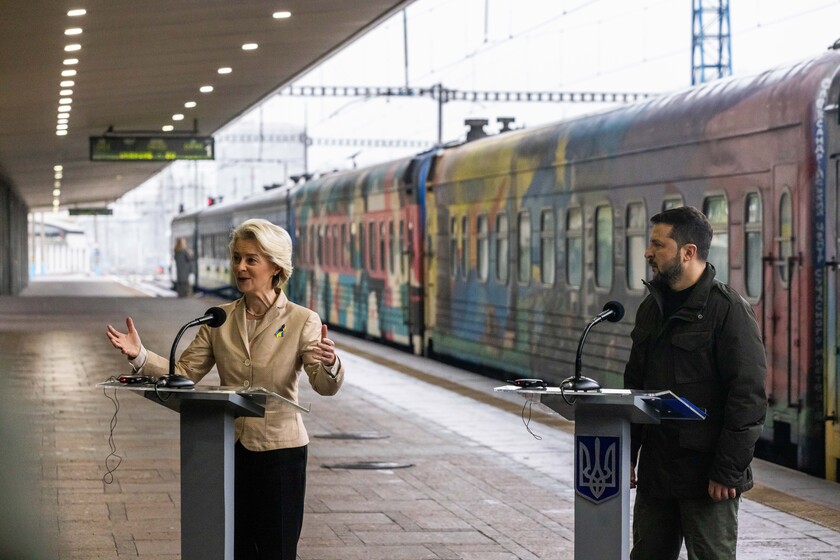 Von der Leyen in visita a Kiev, incontro con Zelensky © ANSA/dpa/european newsroom